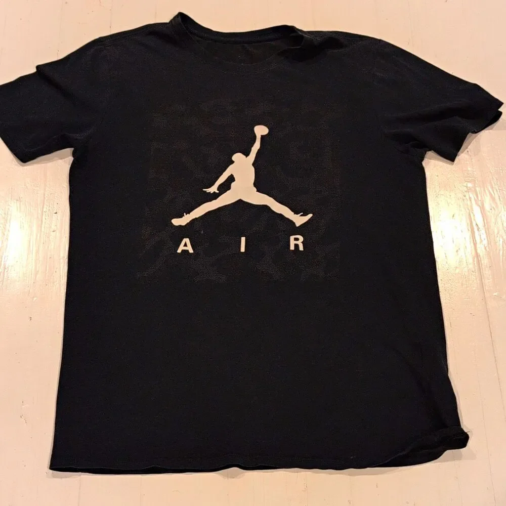 Air Jordan Jumpman Tee Mens M Women L Black Ultra Soft Graphic Retro Sportswear